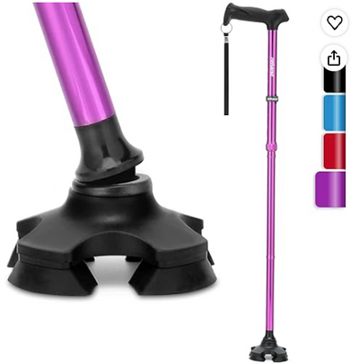 REHAND Walking Cane for Men & Women - Foldable, Adjustable, Lightweight, Self Standing Pivot Walking Cane, Soft Handle Grip, with Travel Bag, Walking Sticks for Seniors & Adults