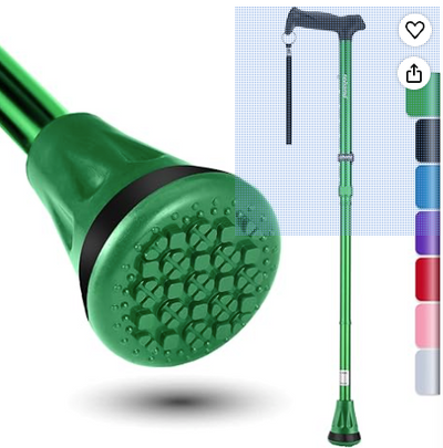 REHAND Walking Cane - Foldable, Adjustable, Collapsible Walking Canes for Men & Women, Heavy Duty All Terrain Tip, with Travel Bag | Walking Sticks for Seniors & Adults
