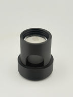TrackMount body standing upright with an Apple AirTag resting inside the open tracker compartment