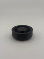 TrackMount XL main cap with internal threads and center post, shown from above